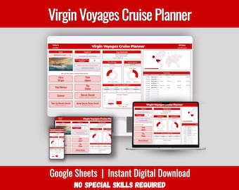 Virgin Voyages Cruise Planner, Google Sheets Template (Digital Download)