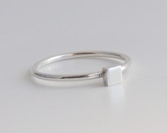 Sterling Silver Square Stacking Ring