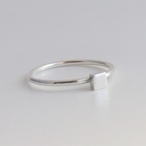 Sterling Silver Square Stacking Ring