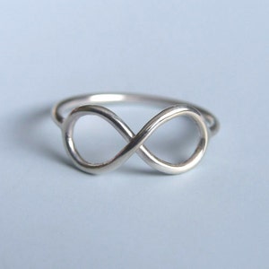 Infinity Symbol Ring Sterling Silver Infinity Ring image 1