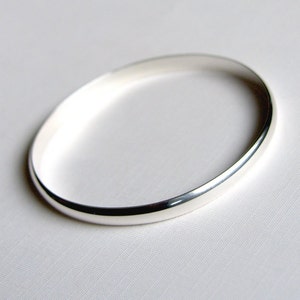 Sterling Silver Bangle Heavy Bracelet Solid Sterling Silver
