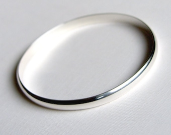 Bangle Heavy Bracelet Solid Sterling Silver