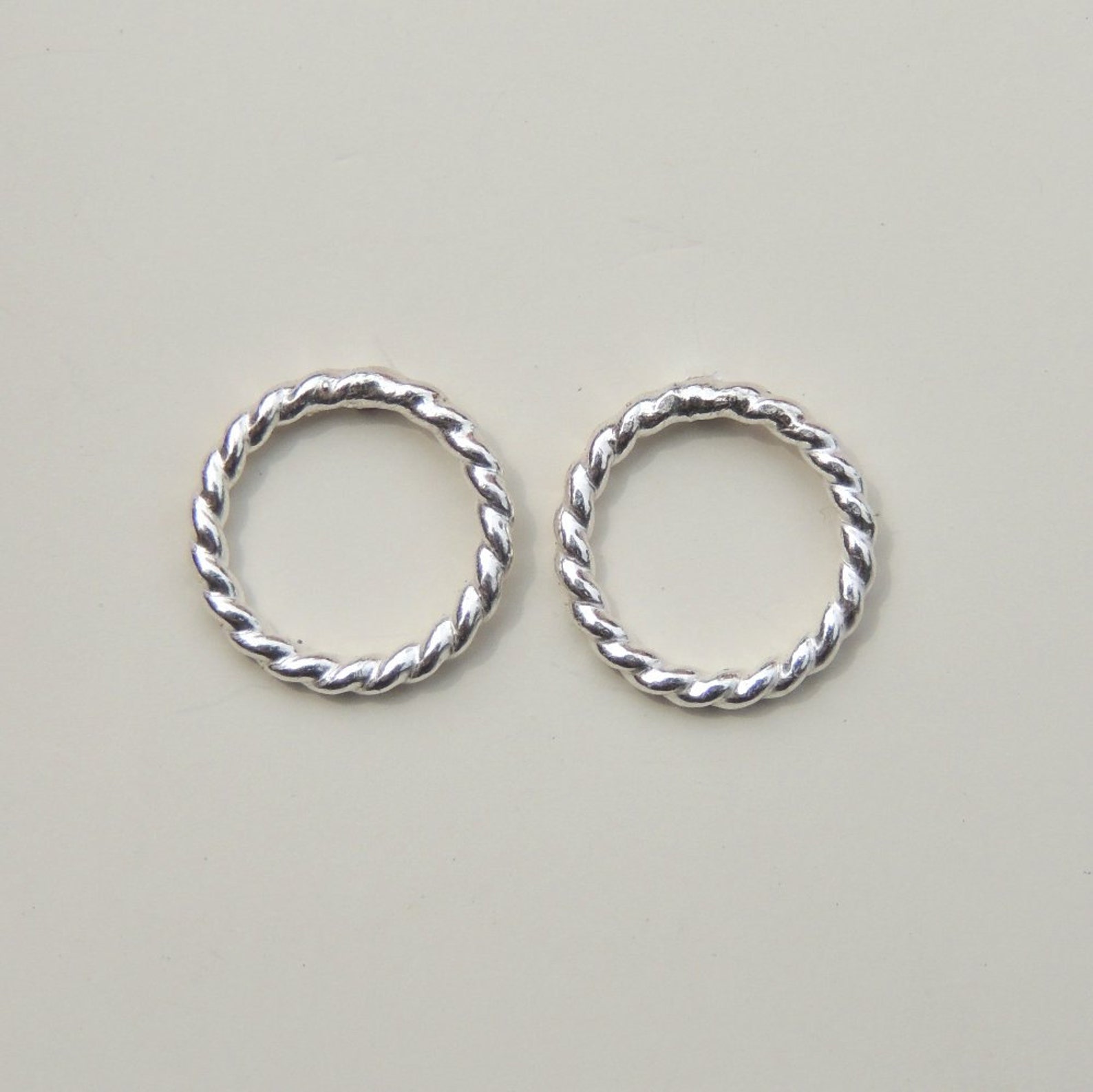 The Jordana Earrings in Silver, Sterling Silver Open Circle Stud Posts - Designed by Stacey
