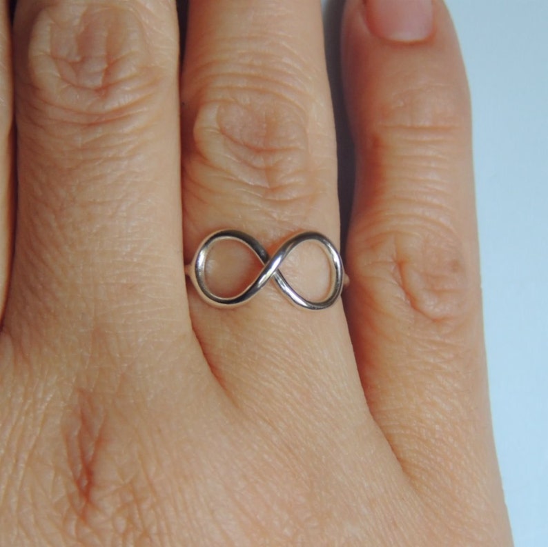 Infinity Symbol Ring Sterling Silver Infinity Ring image 3