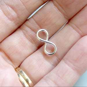 Infinity Symbol Earrings Sterling Silver Infinity Sign Stud Earrings Silver Studs image 3