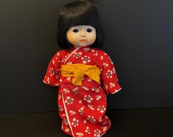 市松人形 日本製 ヴィンテージ ハンドメイド アートドール 胡粉と