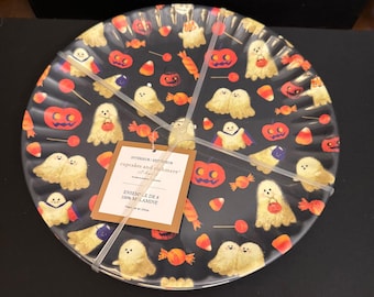 Halloween Themed Melamine Dinner Plates Set Of 8 By Cupcakes And Cashmere 10.25"