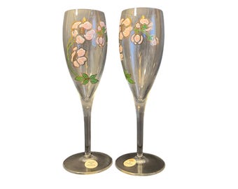 Perrier-Jouët シャンパン用グラス 花柄ペリエ ヴィンテージ ペリエ ジュエ シャンパン＆ワイングラス 手描き花柄