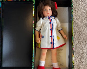 Sally 17" LENCI Felt Doll Made In Italy 1980s With Tag, Box & Certificate