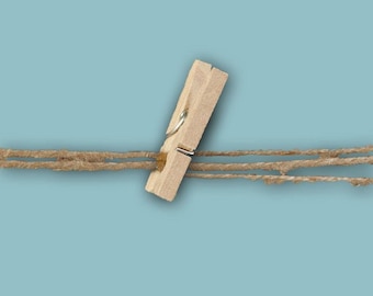 Mini Clothes Pegs Natural 35mm x 6mm x 1cm