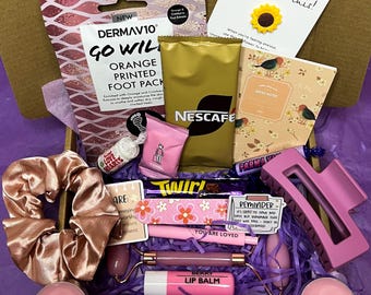 Gifts for her, Birthday Hamper, Hug in a box, Pick me up box, Mental Health, Self-care Gift, Pamper box, Spa Gift Box, Care package for her