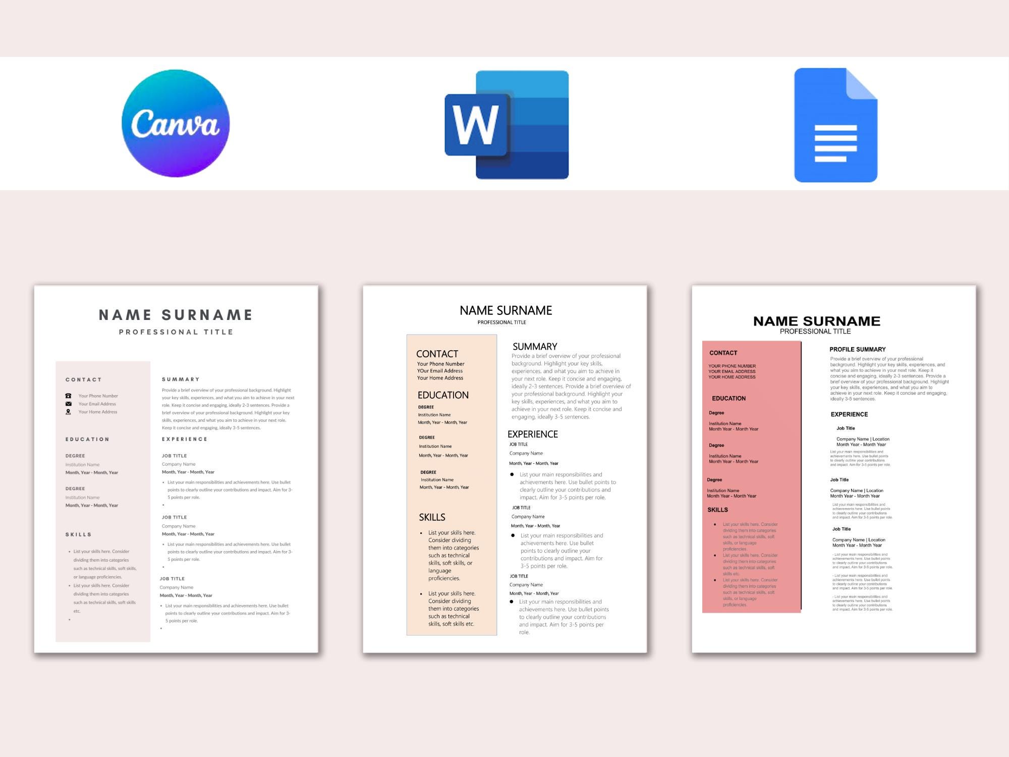 STUDENT CV TEMPLATE, Simple Resume Template, College Applications