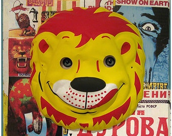 SALE!!! Lion Mixed Media Mask Original Art