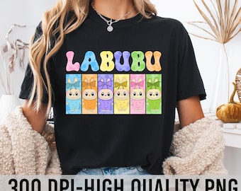 Labubu PNG、Labubu デザイン、Labubu デジタル ファイル、Labubu 昇華、Labubu キャラクター、Labubu デジタル ダウンロード、Labubu T シャツ デザイン