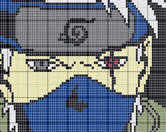 Kakashi Crochet Graphgan Pattern: Naruto Inspired Blanket (PDF Download)