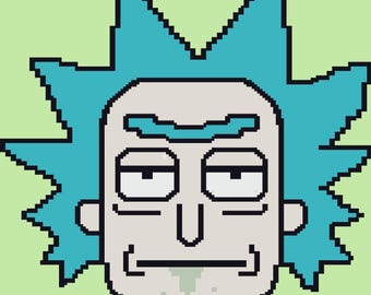 Rick and Morty Crochet Blanket Pattern: Funny Fan Art Graphgan (PDF Download)