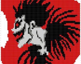 Ryuk Crochet Graphgan Pattern | Death Note Inspired Pixel Blanket Chart | Anime Crochet Pattern PDF