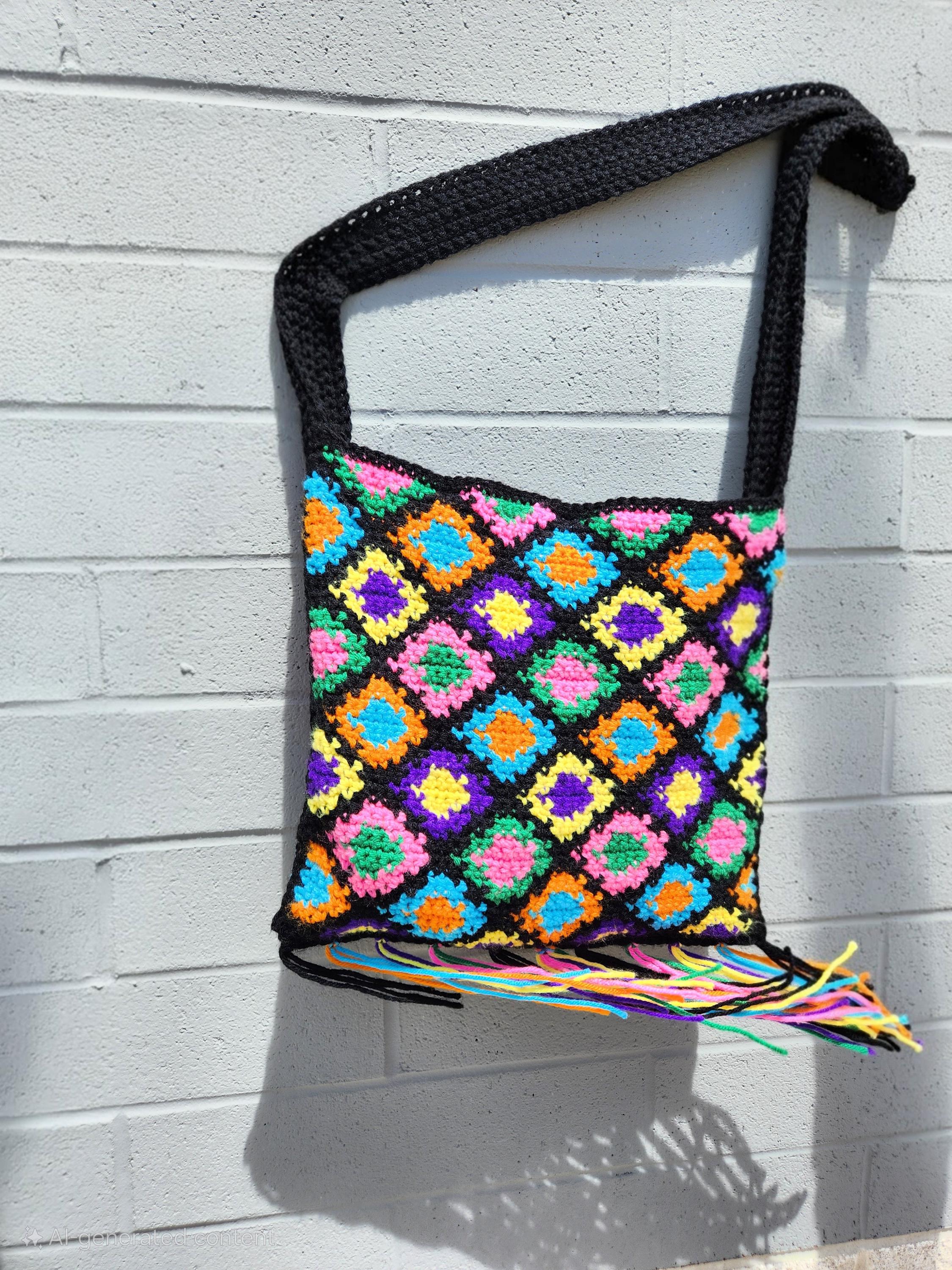 Small Diamond Crochet Bag Pattern PDF - Colorful Graphgan Purse Design ...