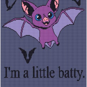 I&#39;m a Little Batty - Witchy Bat Crochet Blanket Pattern (Digital Download)