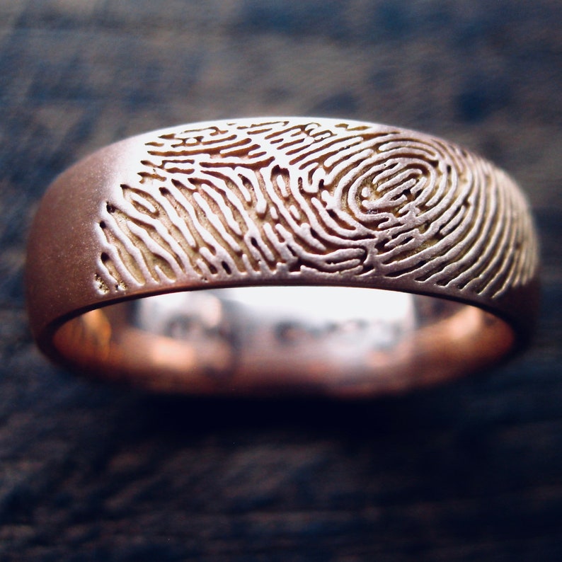 Order Your Hand Crafted Custom Made Finger Print Wedding Ring Etsy