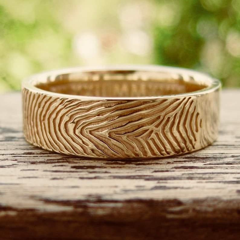 Order Your Hand Crafted Custom Made Finger Print Wedding Ring Etsy
