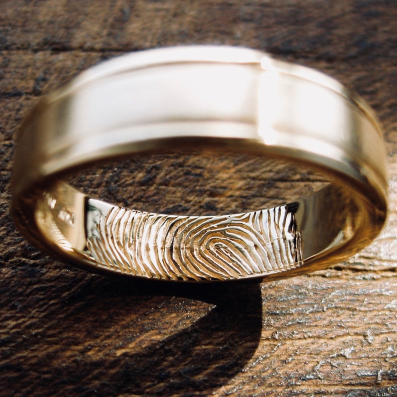 Order Your Hand Crafted Custom Made Finger Print Wedding Ring Etsy