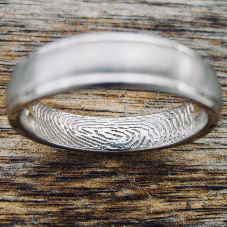 Order Your Hand Crafted Custom Made Finger Print Wedding Ring Etsy