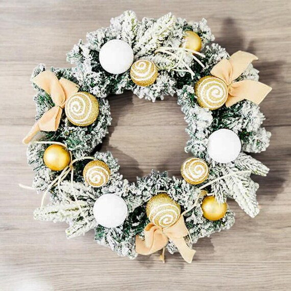 楽天市場】クリスマスリース 30cm クリスマス ベル ギフト箱