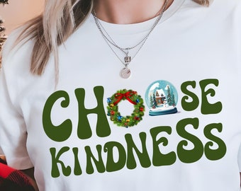 Comfort Colors Choose Kindness Christmas T-Shirt