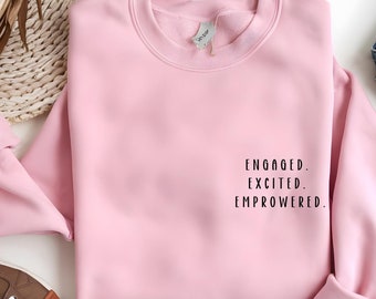 Stickerei Braut Sweatshirt Verlobte persönliche Verlobung T-Shirt Benutzerdefinierte Verlobung Bachelorette Brautdusche Geschenk für Sie oder Jungvermählten