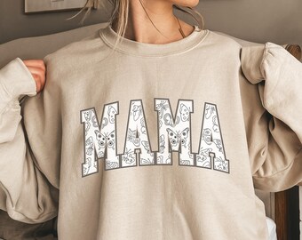 Mama Butterflies Sweatshirt  for Expecting, First-Time Mom Gift or Seasoned Pro on Mothers Day! Mom Life Sweatshirt Butterflies new mom gift