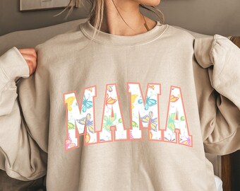 Mama Butterflies Sweatshirt  for Expecting, First-Time Mom Gift or Seasoned Pro on Mothers Day! Mom Life Sweatshirt Butterflies new mom gift