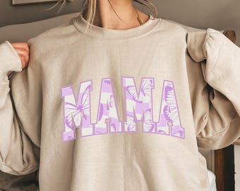 Mama Butterflies Sweatshirt  for Expecting, First-Time Mom Gift or Seasoned Pro on Mothers Day! Mom Life Sweatshirt Butterflies new mom gift