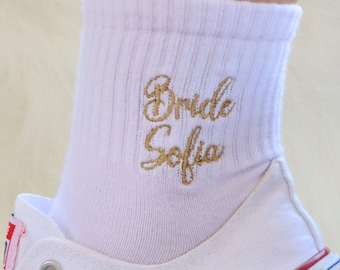 Custom Embroidered Socks: Personalized Wedding Party Gifts