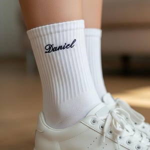 Embroidered Costum Name Colorful Socks, Personable Clothes, Name Socks for lovers, Name Event Socks, Name Socks Gifts, Christmas Socks