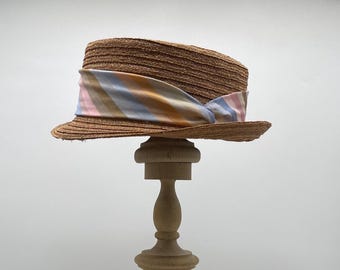 1950s Style Straw Fedora Hat | Lightweight Summer Panama  display picture 3