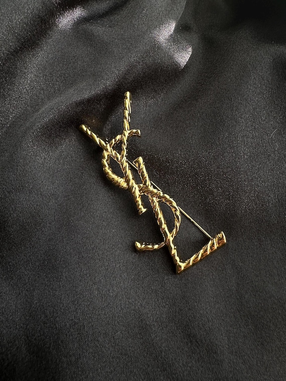 YSL VTG Yves Saint Laurent Golden Vintage Brooch