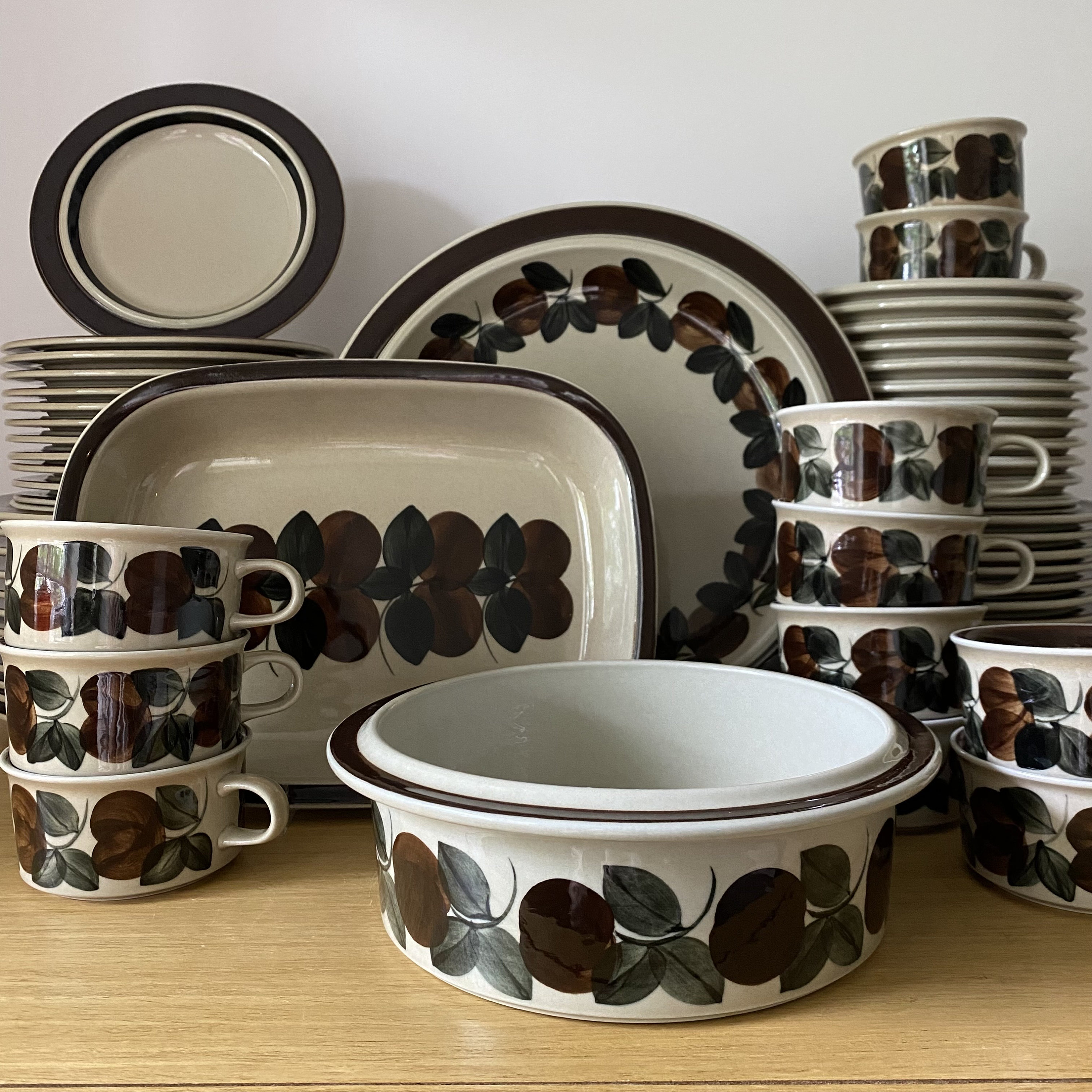 Vintage Arabia Finland Ruija Dishware Set, Dishes, Cups, and