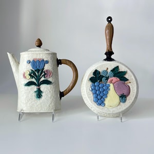 Vintage Home Interiors Wall Decor: Coffee Pot and Pan Set