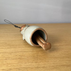 vintage japanese stoneware girl bell/chime image 6