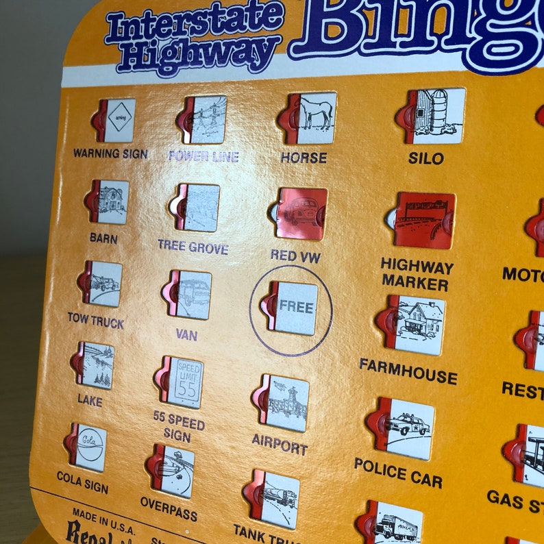 Vintage Interstate Highway Bingo Set - Etsy