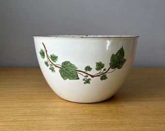 vintage kockum sweden vinranka / ivy enamel bowl, size 710