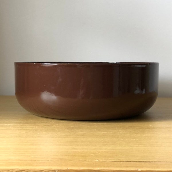 large arabia finel brown enamel bowl