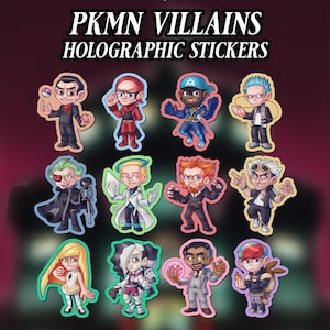 Villanos de PKMN - Pegatinas holográficas