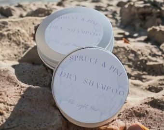 Organiczny suchy szampon w proszku: naturalny, wegański, do jasnych włosów