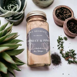 Organic Dry Shampoo, All Natural, Zero Waste Dry Shampoo Powder For Dark Hair, Eco Friendly, Vegan, Organic, For All Hair Types