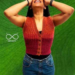 The Sunset Vest: Handmade Knitted Vest