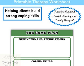 The Game Plan | COPING SKILL WORKSHEET
