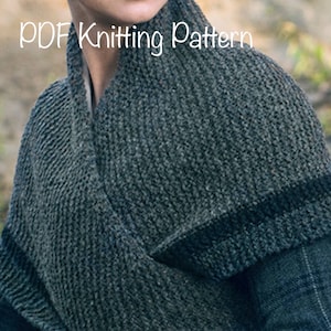 PDF Knitting Pattern Claire&#39;s Rent Shawl Outlander-Replica Triangle Shawl