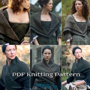 PDF Knitting Pattern Claire's Rent Shawl Outlander-Replica Triangle Shawl